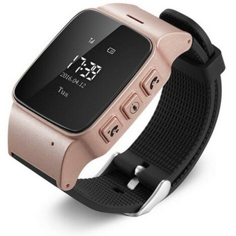 Ceas GPS Copii si Seniori iUni U100, Telefon incorporat, Pedometru, Notificari, Wi-fi, Rose Gold + B