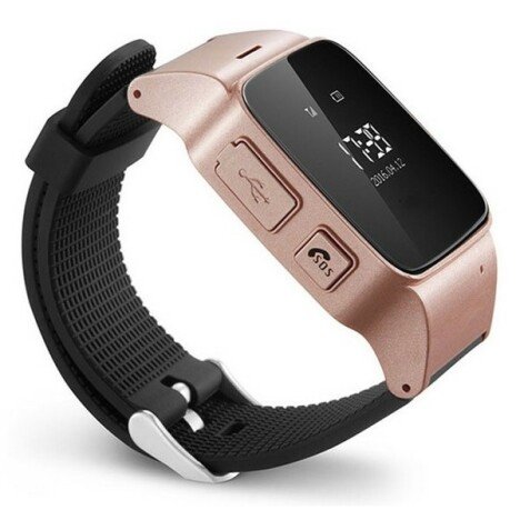 Ceas GPS Copii si Seniori iUni U100, Telefon incorporat, Pedometru, Notificari, Wi-fi, Rose Gold + B