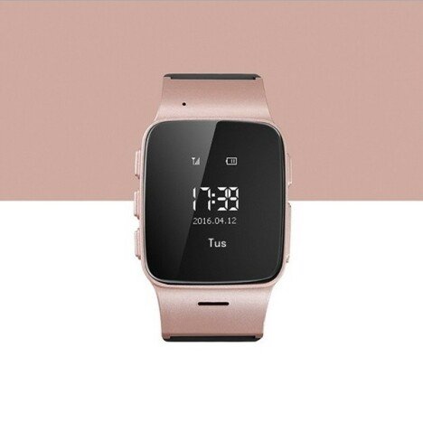 Ceas GPS Copii si Seniori iUni U100, Telefon incorporat, Pedometru, Notificari, Wi-fi, Rose Gold + B