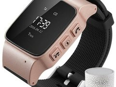 Ceas GPS Copii si Seniori iUni U100, Telefon incorporat, Pedometru, Notificari, Wi-fi, Rose Gold + B