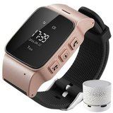 Ceas GPS Copii si Seniori iUni U100, Telefon incorporat, Pedometru, Notificari, Wi-fi, Rose Gold + B